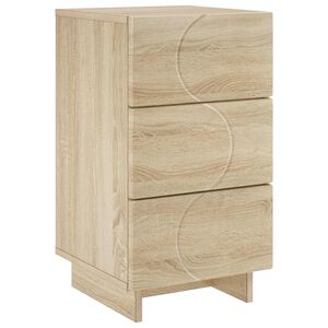 vidaXL Bedside Cabinet Sonoma Oak 33.5 x 34.5 x 60 cm Engineered Wood