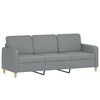 vidaXL 3-Seater Sofa Light Grey Fabric 180 cm