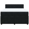 vidaXL Box Spring Bed with Mattress Black Double Velvet