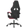 vidaXL Swivel Gaming Chair with Footrest Black&Red Faux Leather
