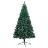 vidaXL Artificial Half Pre-lit Christmas Tree with Stand Green 120 cm PVC