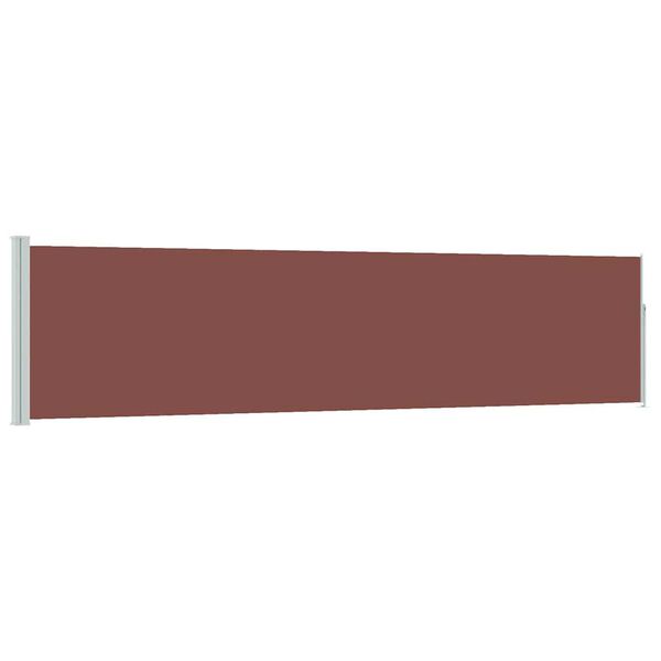 vidaXL Patio Retractable Side Awning 120x500 cm Brown