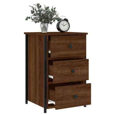 vidaXL Bedside Cabinets 2 pcs Brown Oak 40x36x60 cm Engineered Wood