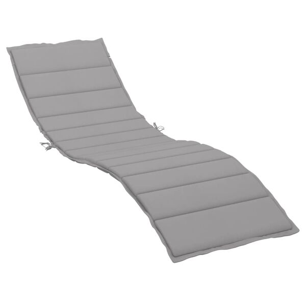 vidaXL Sun Lounger Cushion Grey 200x70x3cm Oxford Fabric