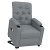 vidaXL Stand up Massage Chair Light Grey Fabric