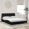 vidaXL Bed Frame without Mattress "Hanko" Black 152x203 cm Queen Velvet