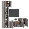 vidaXL 5 Piece TV Cabinet Set Grey Sonoma Engineered Wood