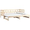 vidaXL Pull-out Day Bed without Mattress Solid Wood Pine 2x(90x190) cm