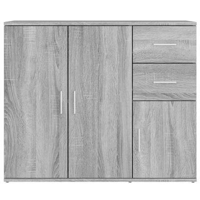 vidaXL Sideboard Grey Sonoma 91x29.5x75 cm Engineered Wood