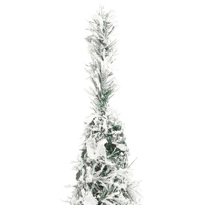 vidaXL Artificial Christmas Tree Pop-up Flocked Snow 50 LEDs 120 cm