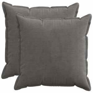 vidaXL Cushion Cover 2 pcs HOUTEN Dark Grey 80 x 80 cm Corduroy