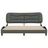 vidaXL Bed Frame without Mattress "Hvar" Dark Grey 180x200 cm King Fabric