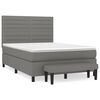 vidaXL Box Spring Bed with Mattress Dark Grey 137x187 cm Double Size Fabric
