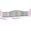 vidaXL Arched Gabion Baskets 6 pcs 400x30x60/80 cm Galvanised Iron