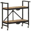 vidaXL Kitchen Trolley 87x36x81 cm Solid Mango Wood