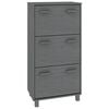 vidaXL Shoe Cabinet | Dark grey | Solid pinewood | Medium | Shoe Cabinet