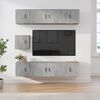 vidaXL 7 Piece TV Cabinet Set Concrete Grey Engineered Wood