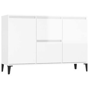 vidaXL Sideboard High Gloss White 102x35x70 cm Engineered Wood