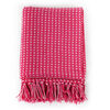 vidaXL Throw Cotton Squares 160x210 cm Pink