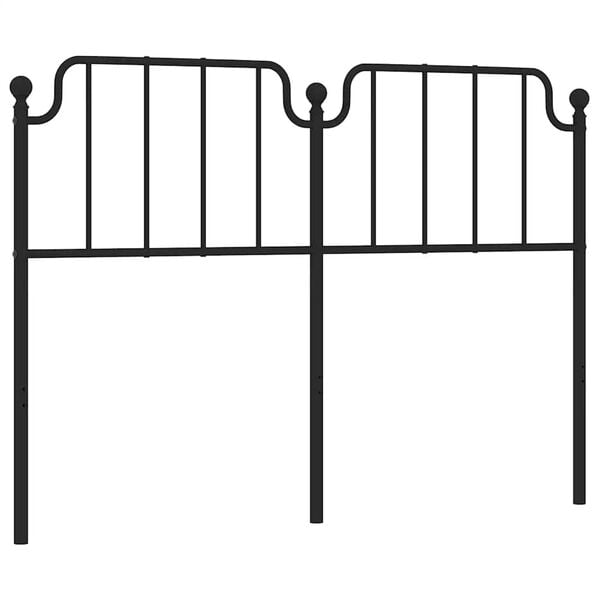 vidaXL Metal Replace Headboard Black 135 cm
