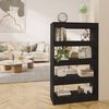vidaXL Book Cabinet/Room Divider Black 80x30x135 cm Engineered Wood