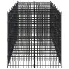vidaXL Outdoor Dog Kennel Steel 12.9 m&sup2;