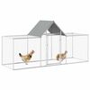 vidaXL Chicken Coop 3x1x1.5 m Galvanised Steel