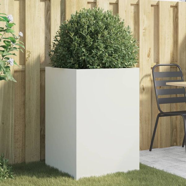 vidaXL Planter White 52x48x75 cm Steel