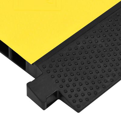 vidaXL Cable Protector Ramp with 2 Channels 100 cm Rubber