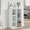 vidaXL Book Cabinet/Sideboard White 50x25x80 cm Engineered Wood