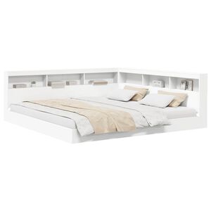 vidaXL Bookcase Bed with Headboard White 180 x 200 cm Engineered wood