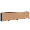 vidaXL Sideboard with LED Lights Black 283x37x67 cm