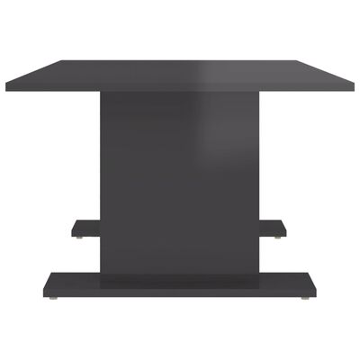 vidaXL Coffee Table High Gloss Grey 103.5x60x40 cm Engineered Wood
