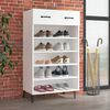 vidaXL Shoe Cabinet White 60x35x105 cm Engineered Wood