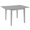 vidaXL Dining Table | Grey | Solid Rubberwood/MDF | 80-120 x 80 cm | Extendable