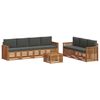 vidaXL Sofa Sets 8 pcs Natural and Anthracite Solid Acacia Wood