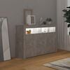 vidaXL Sideboard with LED Lights Concrete Grey 116x30x75 cm