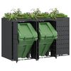 vidaXL Wheelie Bin Storage for 3 Bins Anthracite 204 x 77.5 x 121.5 cm