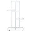 vidaXL 4-Floor Flower Stand 43x22x76 cm White Metal