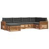 vidaXL Outdoor Sofa Set 6 pcs Natural and Anthracite