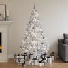 vidaXL Artificial Half Pre-lit Christmas Tree with Ball Set White 180 cm