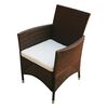vidaXL Garden Chairs 2 pcs Poly Rattan Brown