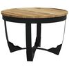 vidaXL Coffee Table | Brown | Solid rough mango wood, powder-coated steel