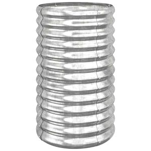 vidaXL Garden Planter Galvanised Steel 40x40x68 cm Silver