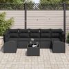 vidaXL Garden Sofa Set Black 55 x 55 x 37 cm Poly Rattan