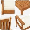 vidaXL Garden Sofa Set 2 pcs Cream White Solid Acacia Wood