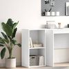 vidaXL 2-Tier Book Cabinet White 40x30x76.5 cm Engineered Wood