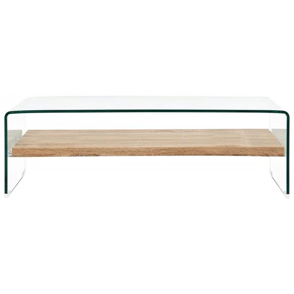 vidaXL Coffee Table Clear 98x45x31 cm Tempered Glass