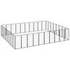 vidaXL Dog Playpen | Black | Powder-coated steel | Expandable | Dog Playpen