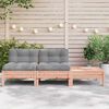 vidaXL Garden Sofa with Cushions and Footstool 2-Seater